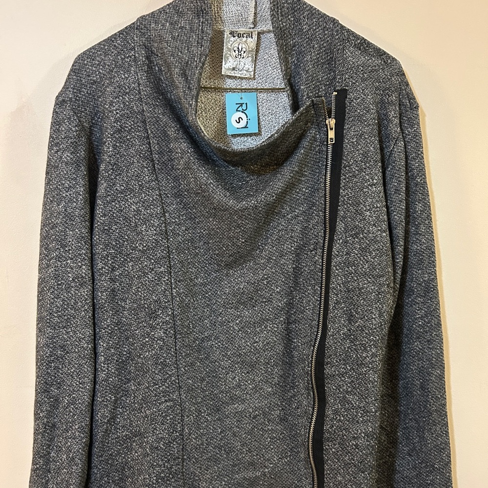 Vocal Charcoal Cowl Neck Sweater